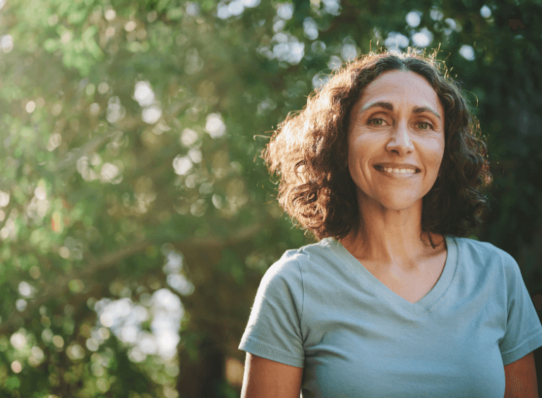 Woman after invisalign at Harwood dental practice